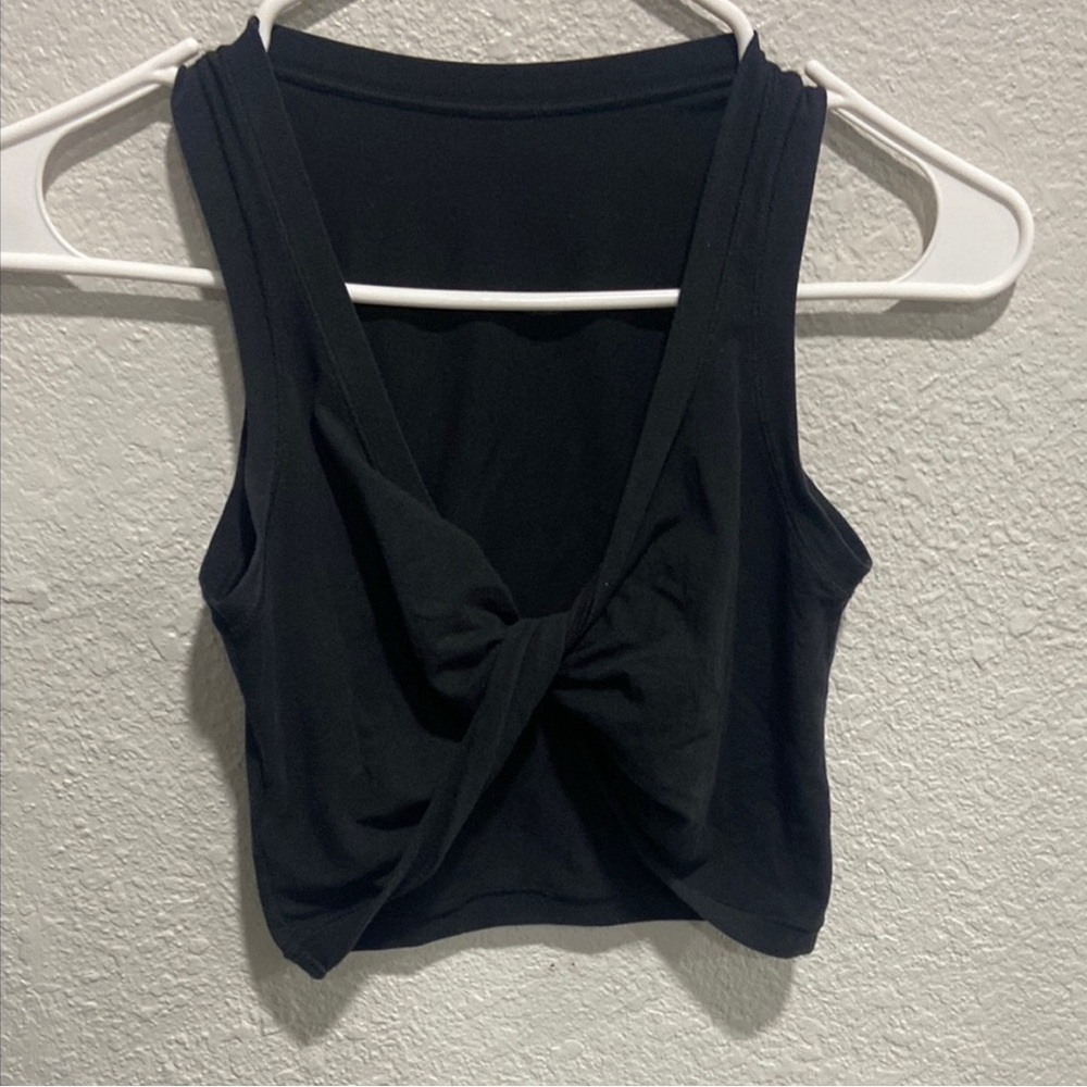 Zara Black Knot Front Tank Top